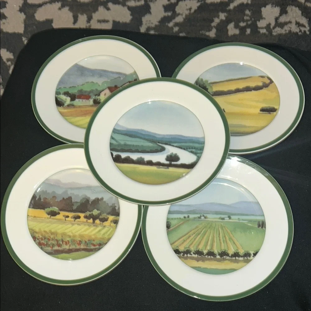 Williams Sonoma Scenic Landscape Plate Set - Sonoma County Landscapes